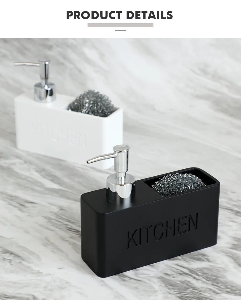 Modern kitchen accessories Soap Dispenser Set Liquid hand soap dispenser pump bottle brushes Holds and Stores Sponges Scrubbers