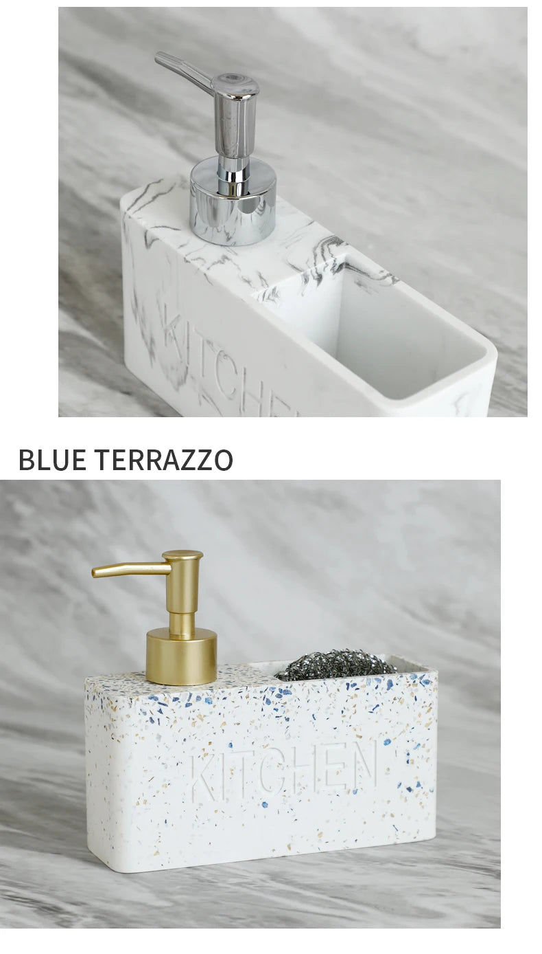 Modern kitchen accessories Soap Dispenser Set Liquid hand soap dispenser pump bottle brushes Holds and Stores Sponges Scrubbers