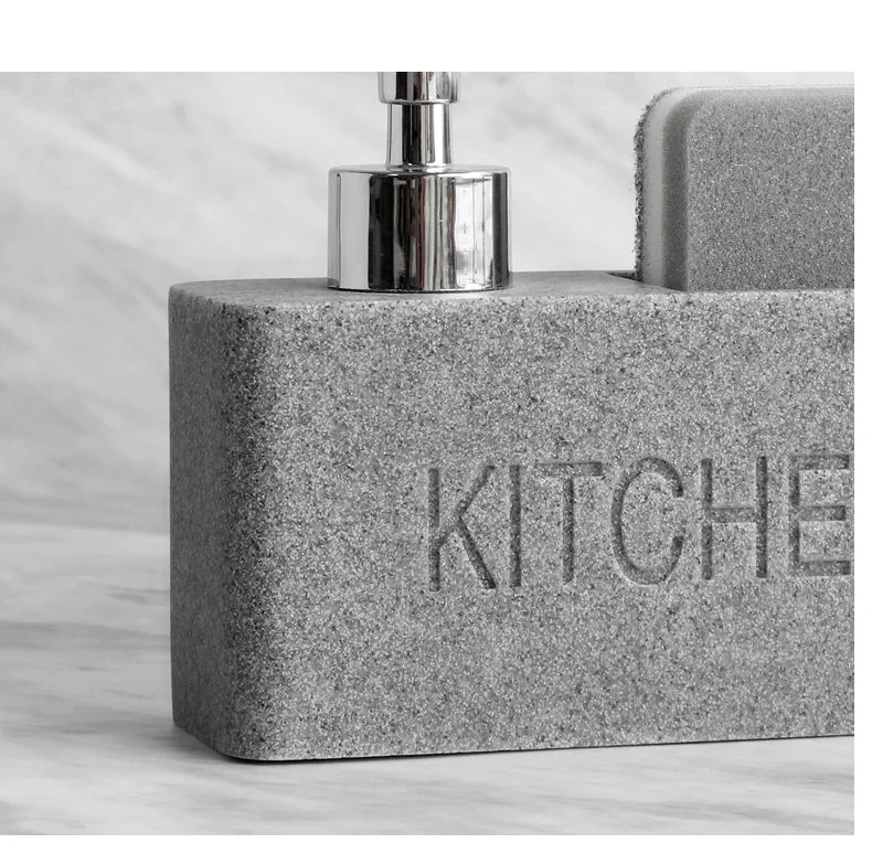 Modern kitchen accessories Soap Dispenser Set Liquid hand soap dispenser pump bottle brushes Holds and Stores Sponges Scrubbers