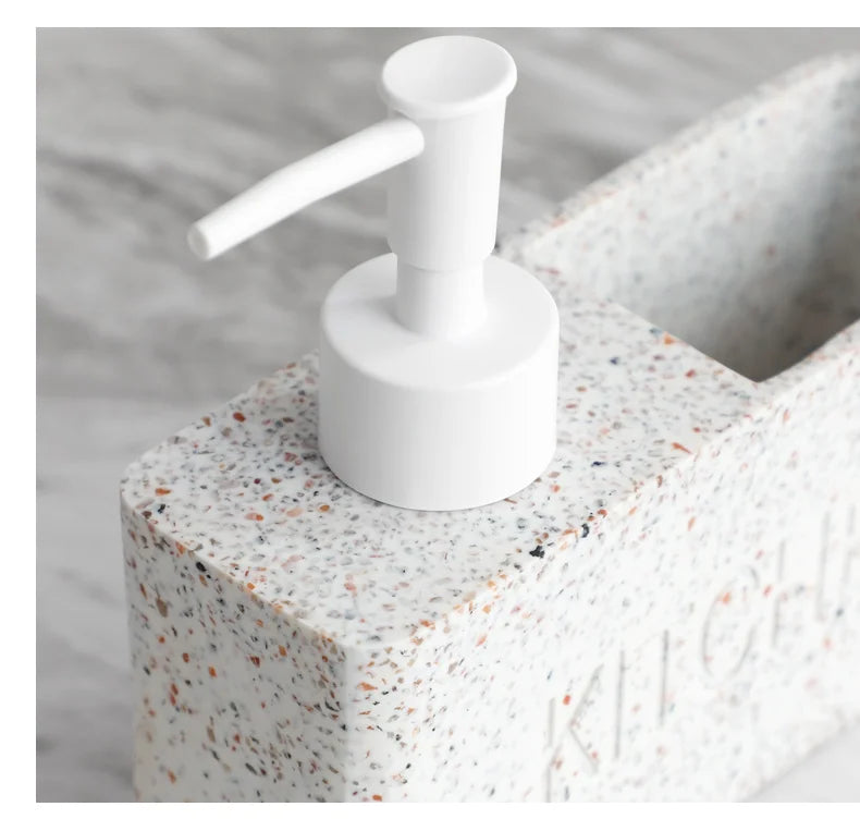 Modern kitchen accessories Soap Dispenser Set Liquid hand soap dispenser pump bottle brushes Holds and Stores Sponges Scrubbers