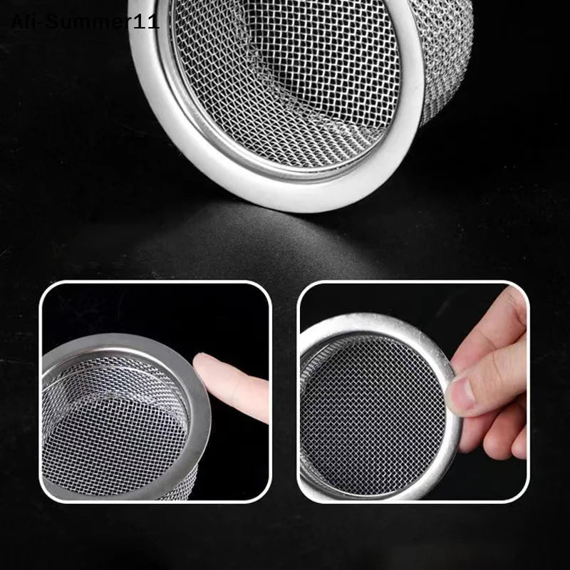 【Wq0】【A73】Steel Kitchen Sink Strainer Thickened Anti Clog Drain Filter Universal Leak Proof Mesh For Sink Basket Debris Catcher
