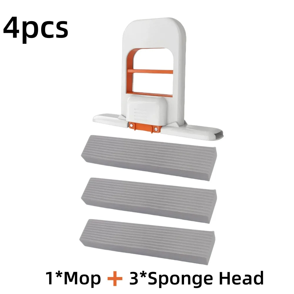 2/8pcs Self-Squeezing Desktop Mops Handheld Sponge Mop for Home Bathroom Kitchen Foldable Tabletop Scrubber Mini Cleaning Tools
