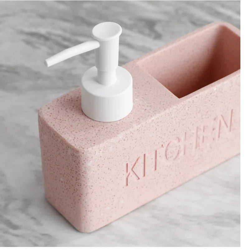 Modern kitchen accessories Soap Dispenser Set Liquid hand soap dispenser pump bottle brushes Holds and Stores Sponges Scrubbers