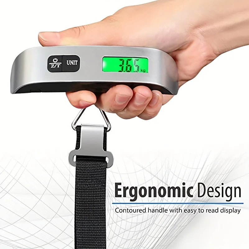 110lb/50kg Portable Scale Digital LCD Display Electronic Luggage Hanging Suitcase Travel Weighs Baggage Bag Weight Balance Tools
