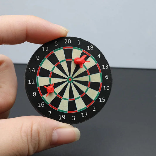1/6 Mini Dart Game Fridge Magnets Dartboard Suit Pretend Play Home Decor Accessories With Adhesive and Magnetisms Dual-purpose