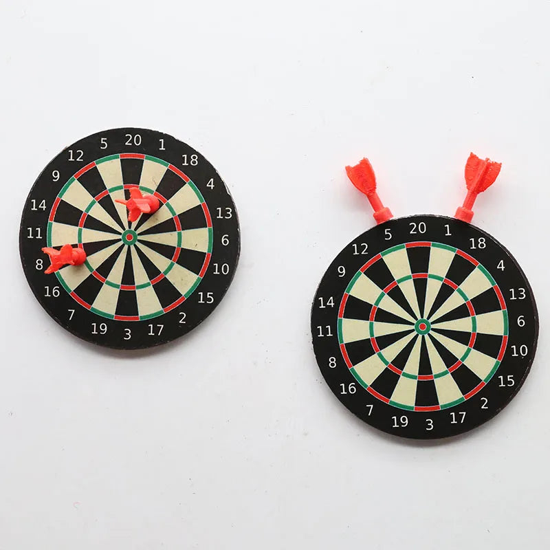 1/6 Mini Dart Game Fridge Magnets Dartboard Suit Pretend Play Home Decor Accessories With Adhesive and Magnetisms Dual-purpose