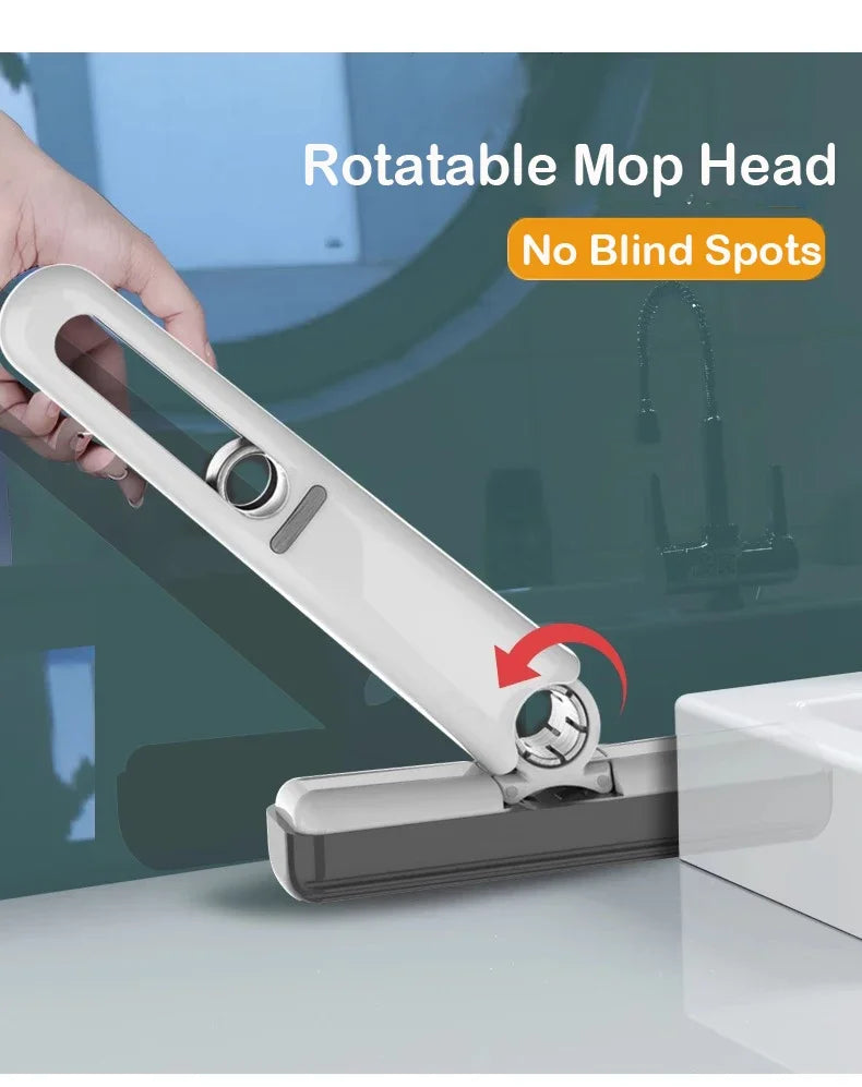 Small Handle Mop Folding Powerful Squeeze Mini Mop Self-squeezing Floor Washing Desk Window Car Mops To Clean Tiles and Walls