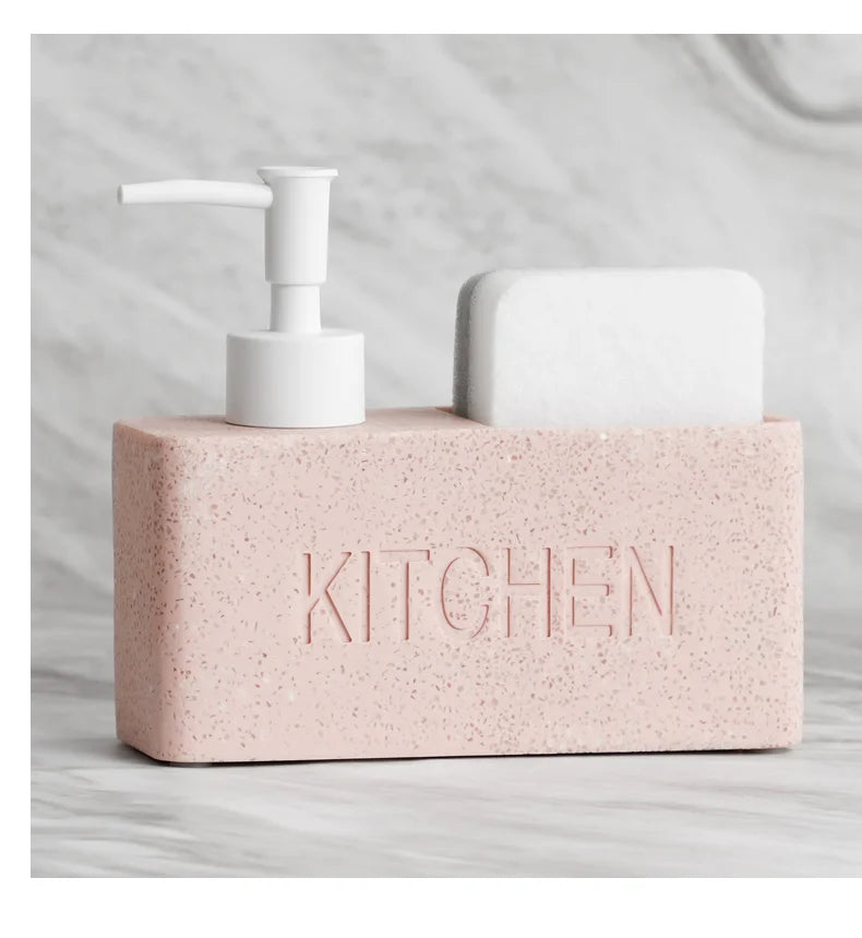 Modern kitchen accessories Soap Dispenser Set Liquid hand soap dispenser pump bottle brushes Holds and Stores Sponges Scrubbers