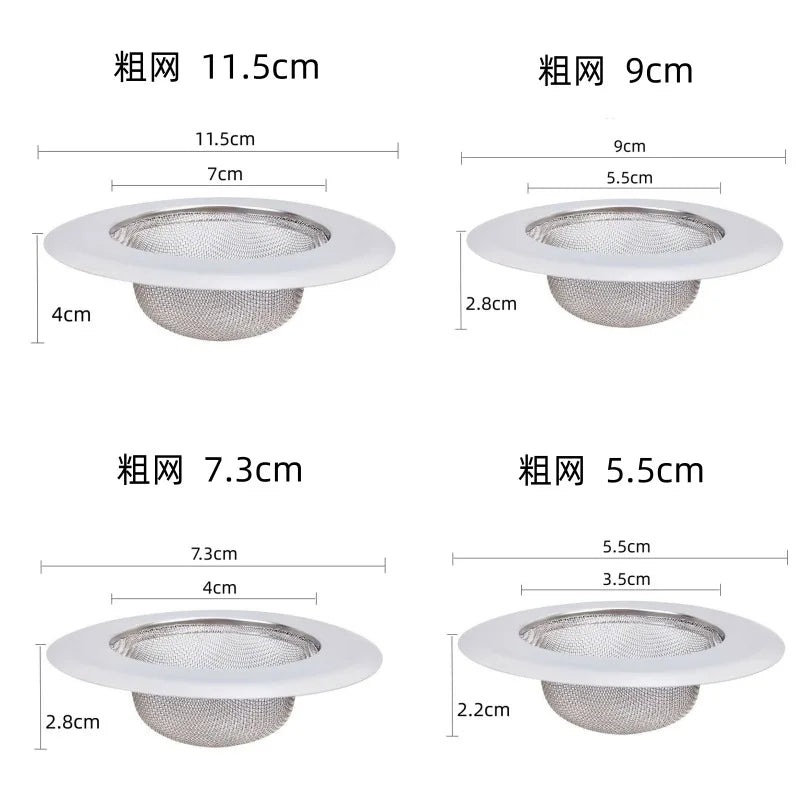 Sink Strainer Kitchen Sink Grid Filter Stainless Steel Drain Hole Filter Mesh Protection Against Clogging Kitchen Accessories