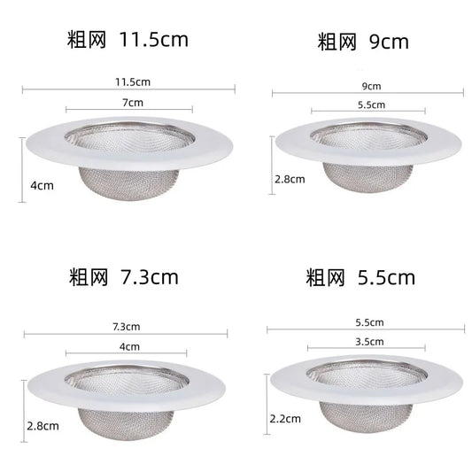 Sink Strainer Kitchen Sink Grid Filter Stainless Steel Drain Hole Filter Mesh Protection Against Clogging Kitchen Accessories