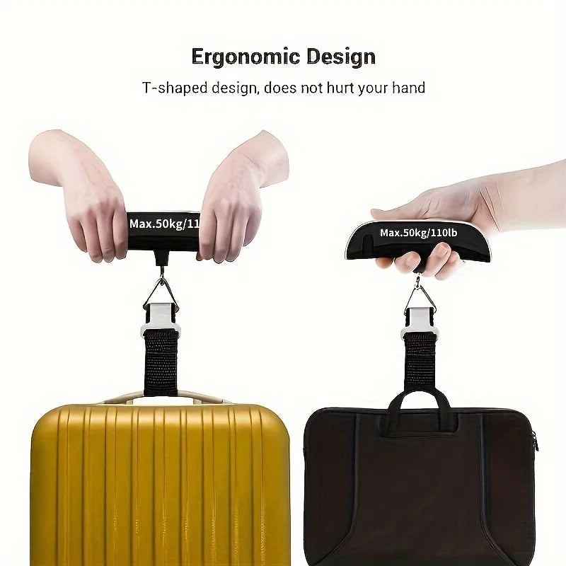 110lb/50kg Portable Scale Digital LCD Display Electronic Luggage Hanging Suitcase Travel Weighs Baggage Bag Weight Balance Tools