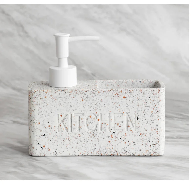 Modern kitchen accessories Soap Dispenser Set Liquid hand soap dispenser pump bottle brushes Holds and Stores Sponges Scrubbers