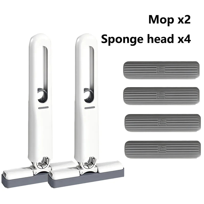 Small Handle Mop Folding Powerful Squeeze Mini Mop Self-squeezing Floor Washing Desk Window Car Mops To Clean Tiles and Walls