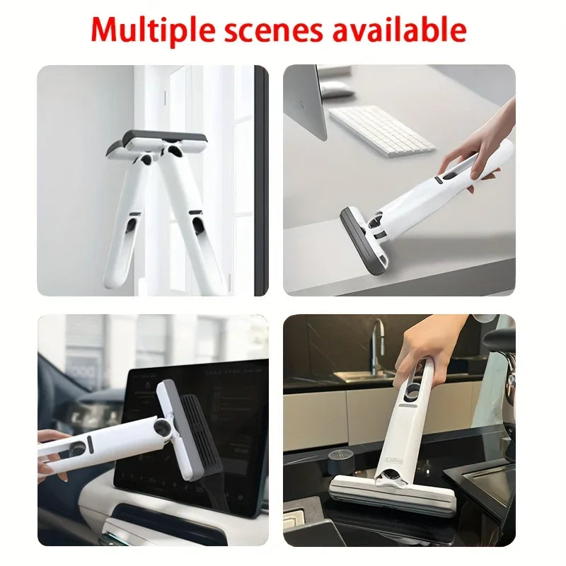 Small Handle Mop Folding Powerful Squeeze Mini Mop Self-squeezing Floor Washing Desk Window Car Mops To Clean Tiles and Walls