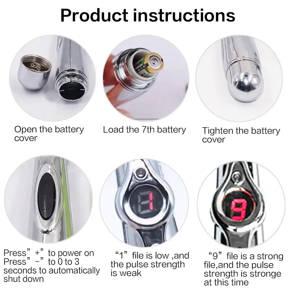 5 in 1 Electronic Acupuncture Pen Meridian Energy Pulse Massage Pen Acupoint Stimulation Pain Relief Muscle Relaxation Portable