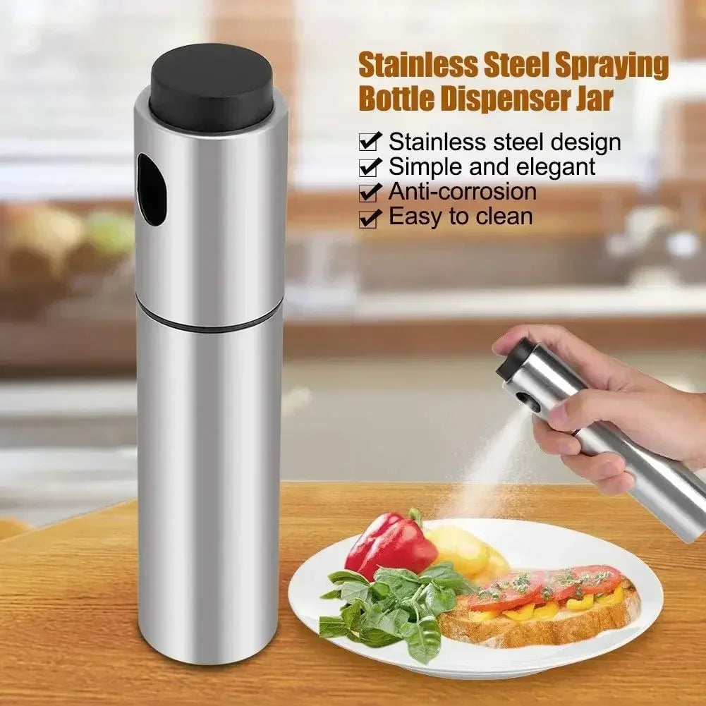 100ML 304 Stainless Steel BBQ Olive Oil Spray Diffuser For Kitchen Dispenser Bottle Squirt Container Vinegar Fuel Injection Pot