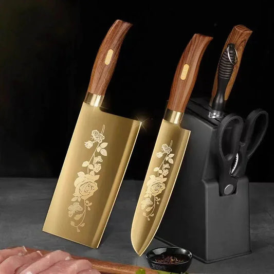 Kitchen Knife Set Chopper Complete Kitchenware Slicing Knife Chopper Chef Special Knife Set