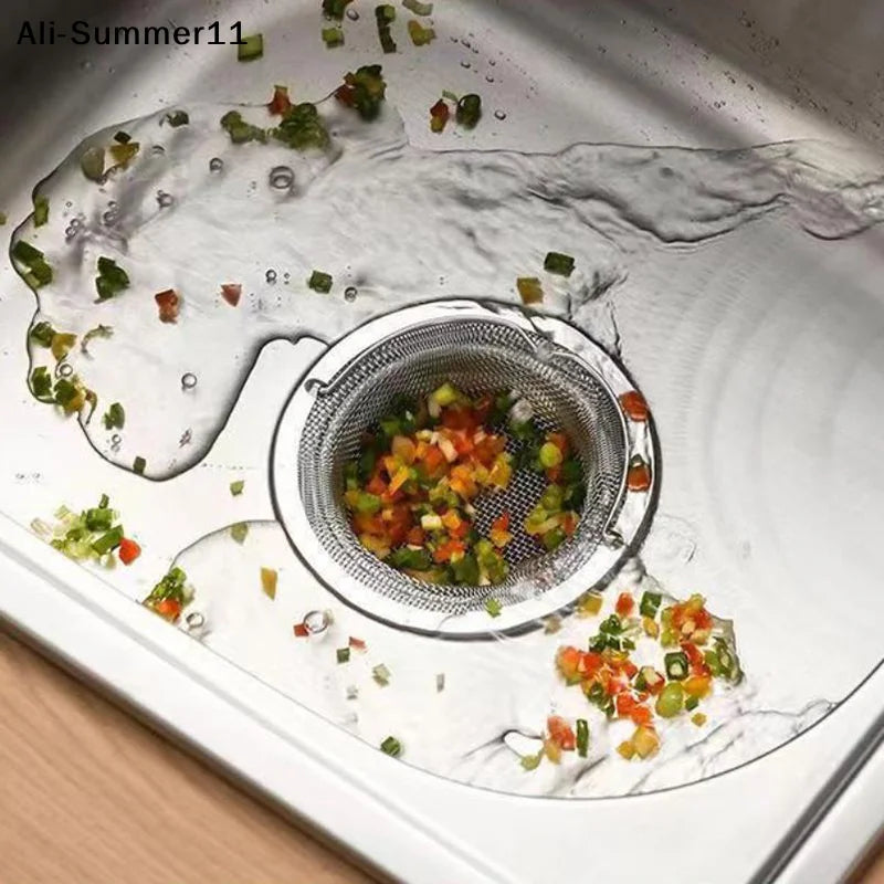 【Wq0】【A73】Steel Kitchen Sink Strainer Thickened Anti Clog Drain Filter Universal Leak Proof Mesh For Sink Basket Debris Catcher