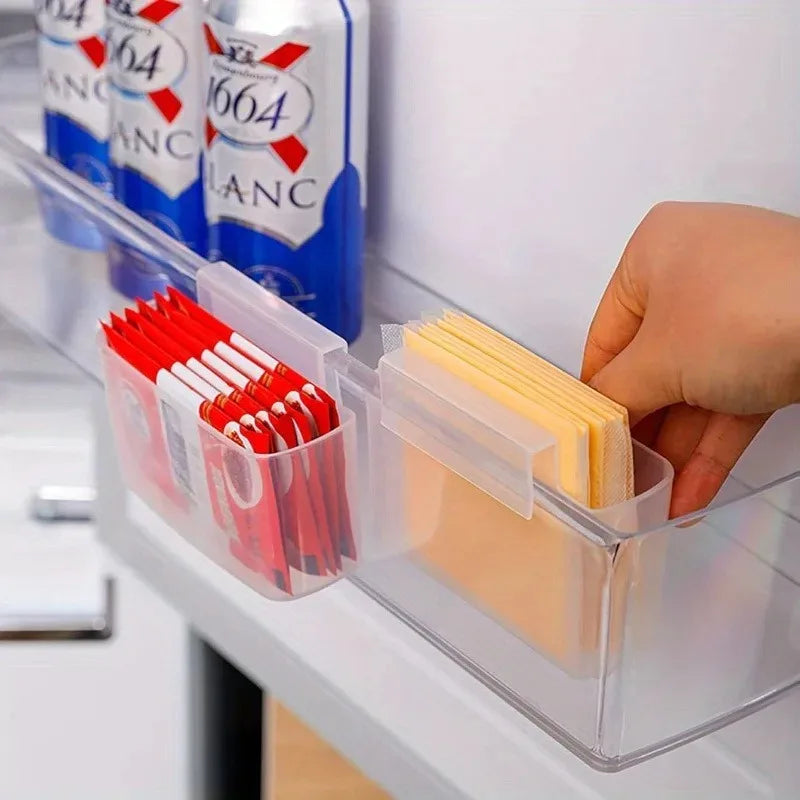 Space-saving Refrigerator Hanging Cheese Slice Organizer Kitchen Accessories Organizer Fridge Organizer Bathroom Accessories