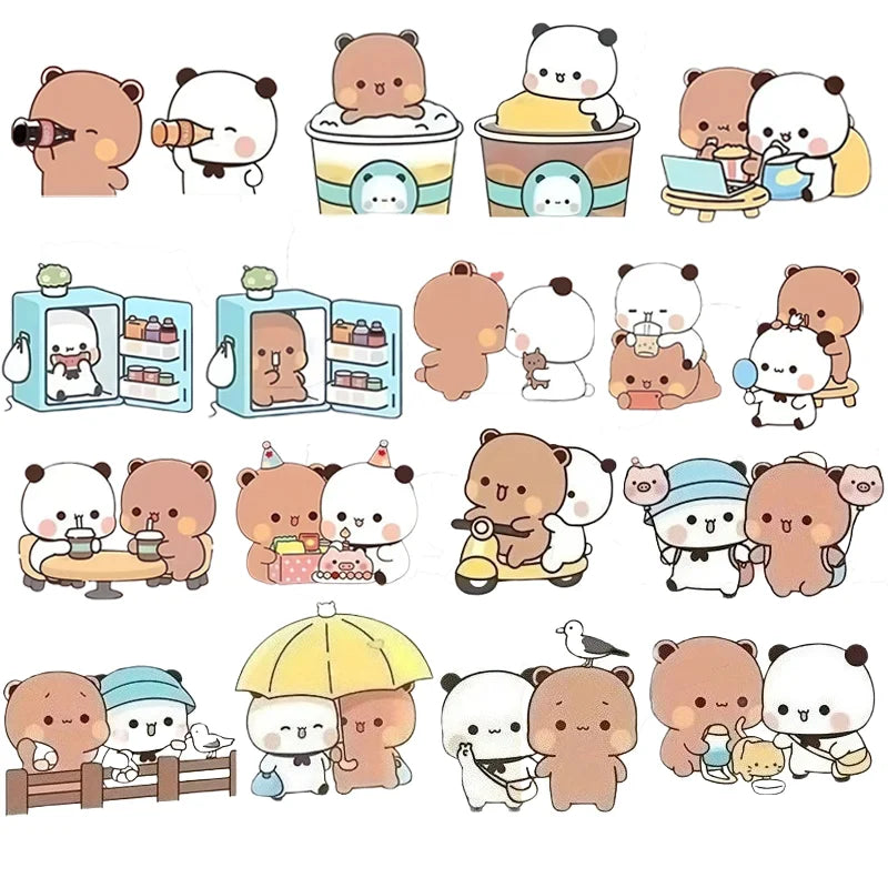 Kawaii Panda Yier Fridge Magnets Cute Bubu Dudu Anime Home Decor Sticker Creative Refrigerator Accessories