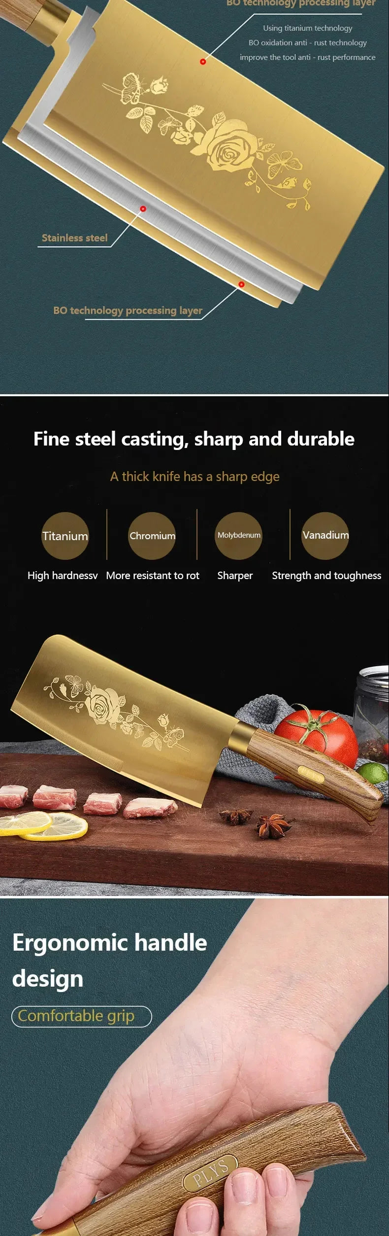 Kitchen Knife Set Chopper Complete Kitchenware Slicing Knife Chopper Chef Special Knife Set