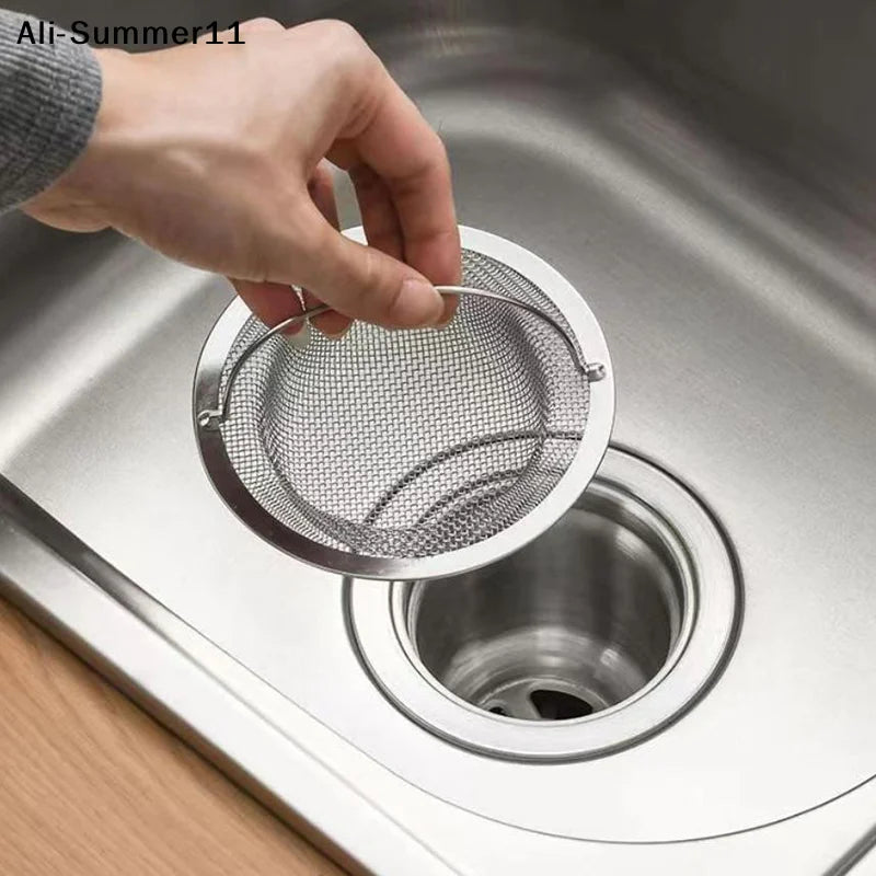 【Wq0】【A73】Steel Kitchen Sink Strainer Thickened Anti Clog Drain Filter Universal Leak Proof Mesh For Sink Basket Debris Catcher