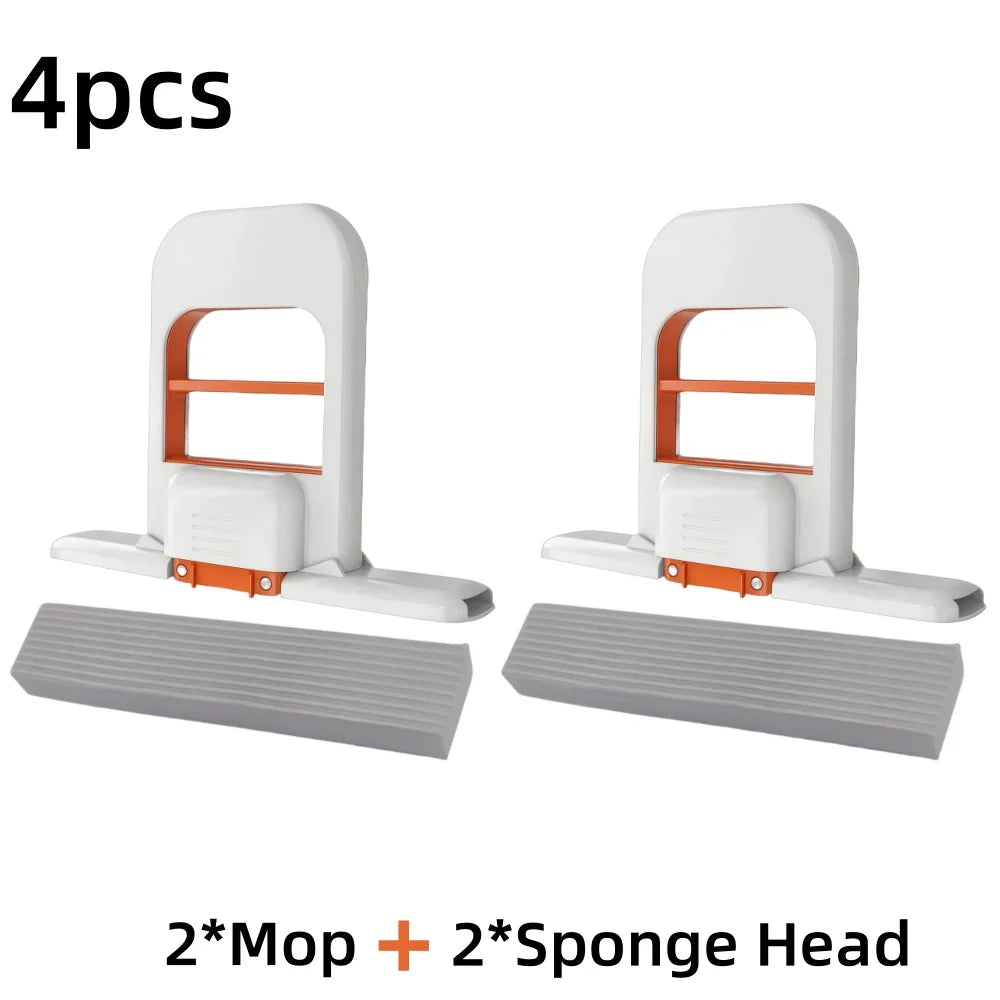 2/8pcs Self-Squeezing Desktop Mops Handheld Sponge Mop for Home Bathroom Kitchen Foldable Tabletop Scrubber Mini Cleaning Tools