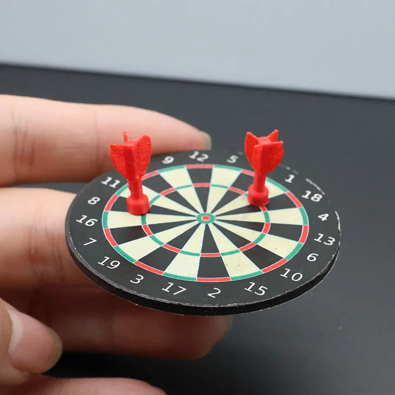1/6 Mini Dart Game Fridge Magnets Dartboard Suit Pretend Play Home Decor Accessories With Adhesive and Magnetisms Dual-purpose